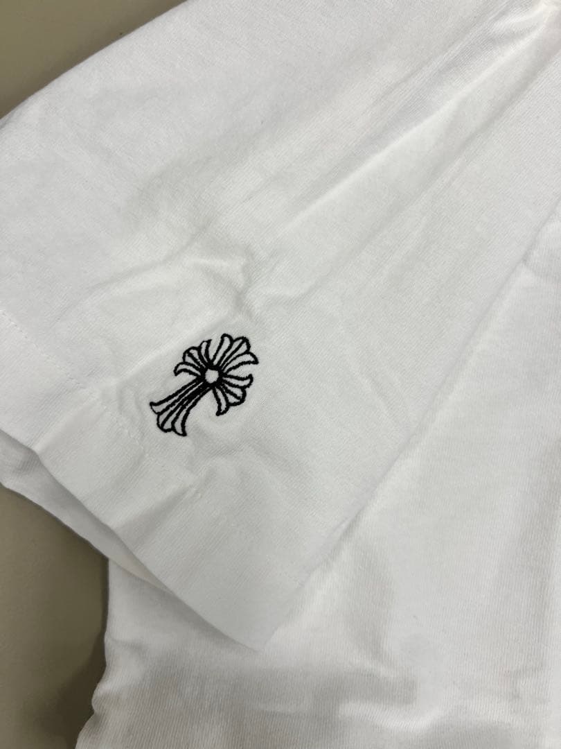 Chrome Hearts クロムハーツ ホワイト Tシャツ ロゴ刺繍 Lサイズ