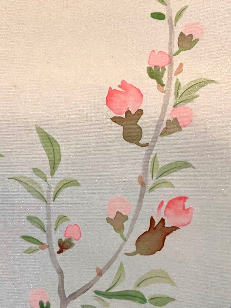 岩本栖堂 掛け軸 掛軸『立雛』 絹本 共箱 雛祭り ひな祭り 日本画 直筆 茶掛