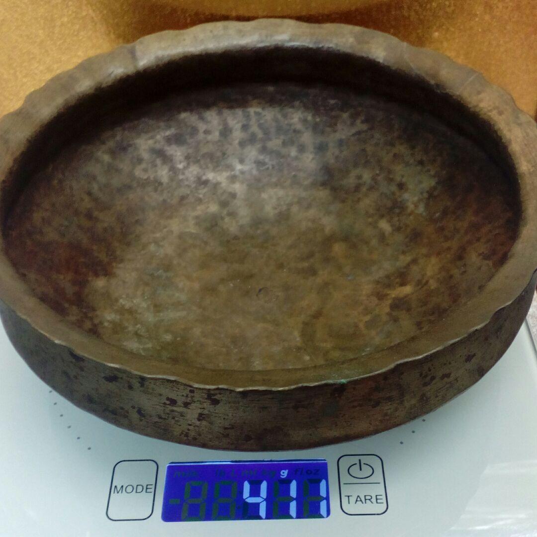 室町時代末期〜安土桃山時代頃稀少砂張古銅製打出１８センチ茶道具当時物コレクション