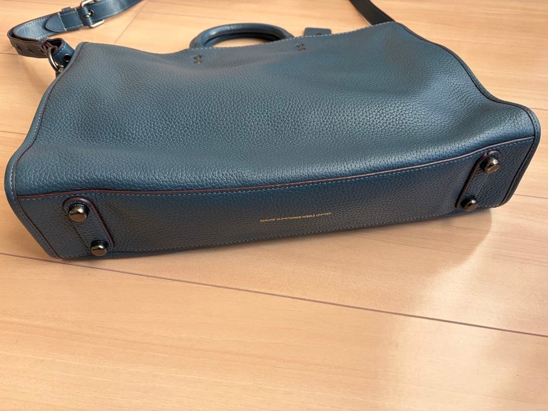 コーチ　11104 ローグブリーフ　グラブタンペブルレーザー　デニム(青系)