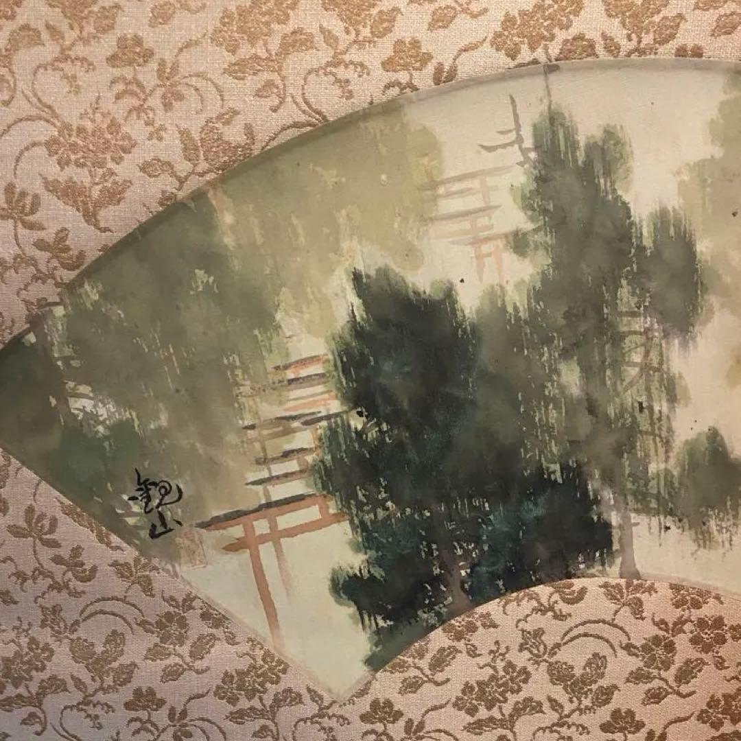 [傑作・真作]　下村観山　伏見稲荷　日本画　掛軸　京都　神社　縁起　絵画