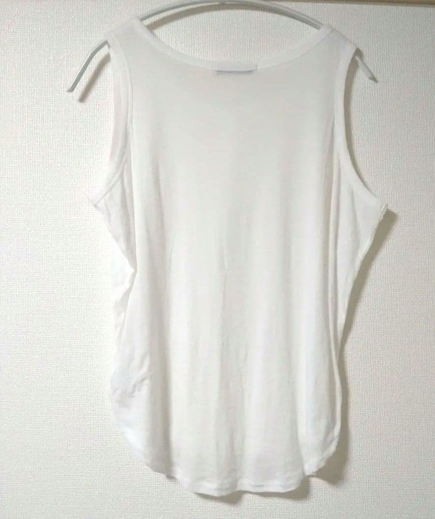 ETRE TOKYO ヘンリーネックエアリータンクトップ　ホワイト