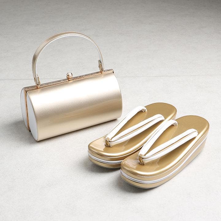 草履バッグセット　ゴールド　24cm　03595