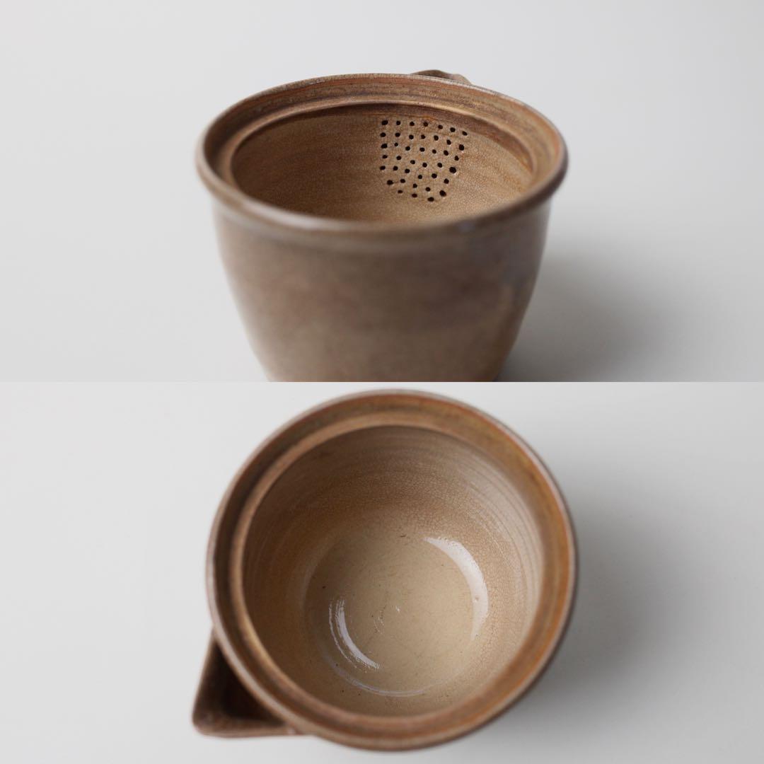 時代煎茶器 宝瓶 宝塚焼 萩焼 煎茶碗 茶盆 セット