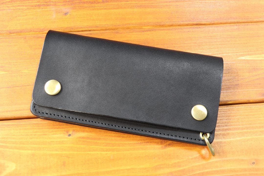 【即納商品】　ロングトラッカーウォレット　真鍮　栃木レザー