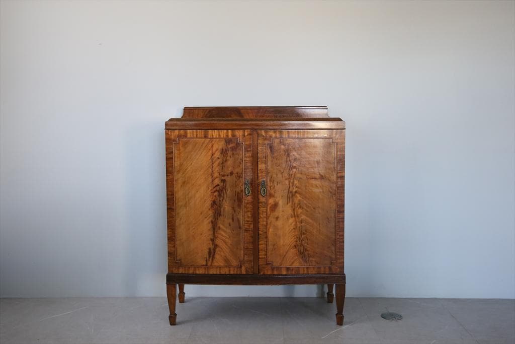 英国アンティーク木製ミュージックキャビネット/レコード収納/チェスト(91-15