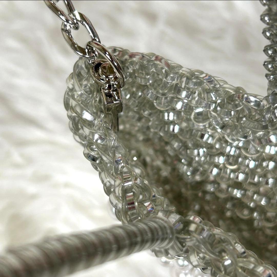 【極美品】ANTEPRIMA　アンテプリマ　ワイヤーバッグ　シルバー リボン