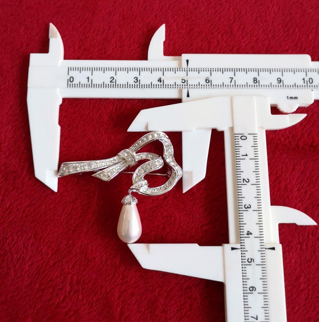 イギリス ヴィンテージ 希少 ブローチ A&S アシンメトリーリボン 968