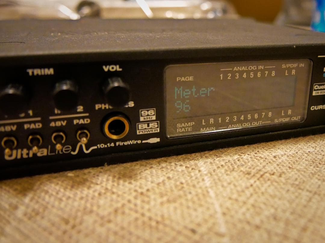 MOTU UltraLite mk1 ＋Firewireカード 動作確認済