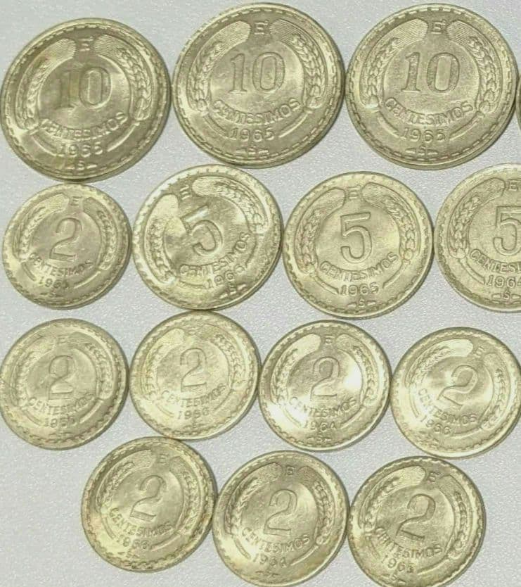 チリ共和国 1960年代 コンドル通貨（4種）計16枚