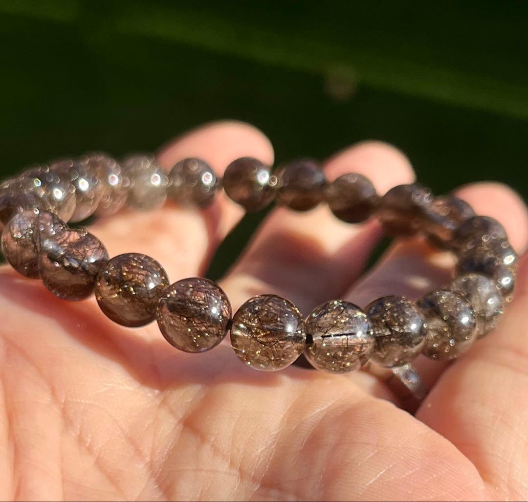 希少✳︎ブラックブロンズルチルクォーツ財運を築く✳︎勝負強さルチル沢山