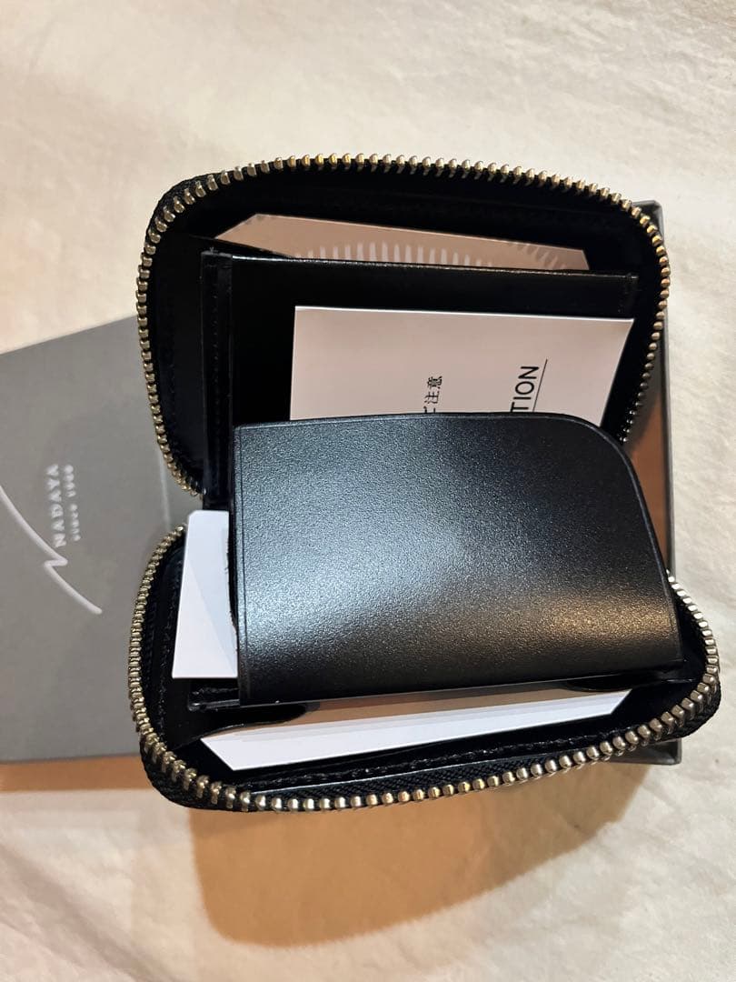 NADAYA mu 【新品】コンパクト 財布 シルバー 天然革