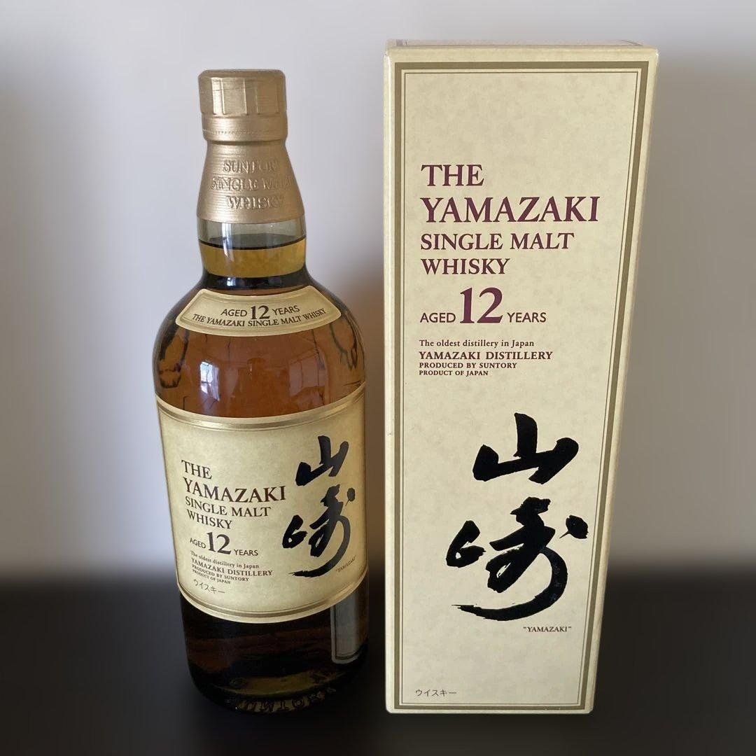 山崎 シングルモルトウイスキー 12年 700ml 箱付き　旧ラベル