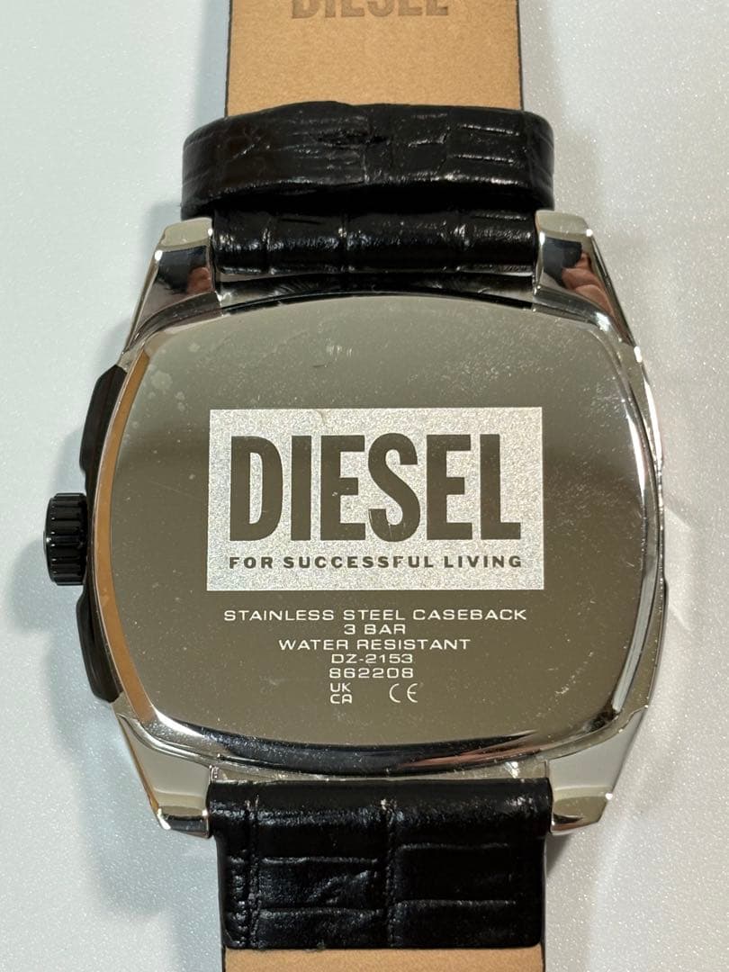 【美品】DIESEL ディーゼル D.V.A DZ-2153 革ベルトブラック