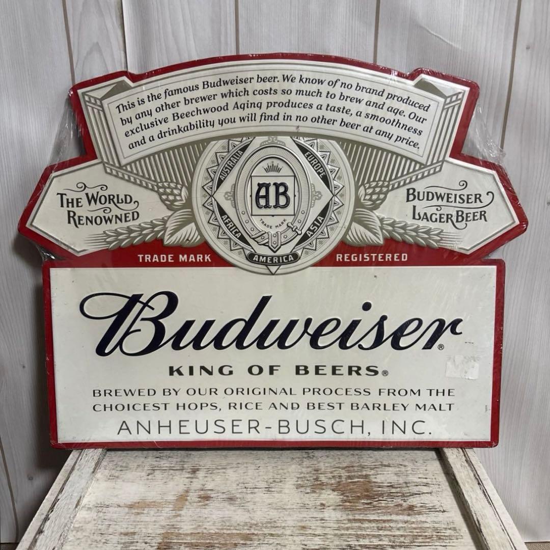 正規Budweiserバドワイザーガレージブリキ看板アメリカン雑貨メタルプレート