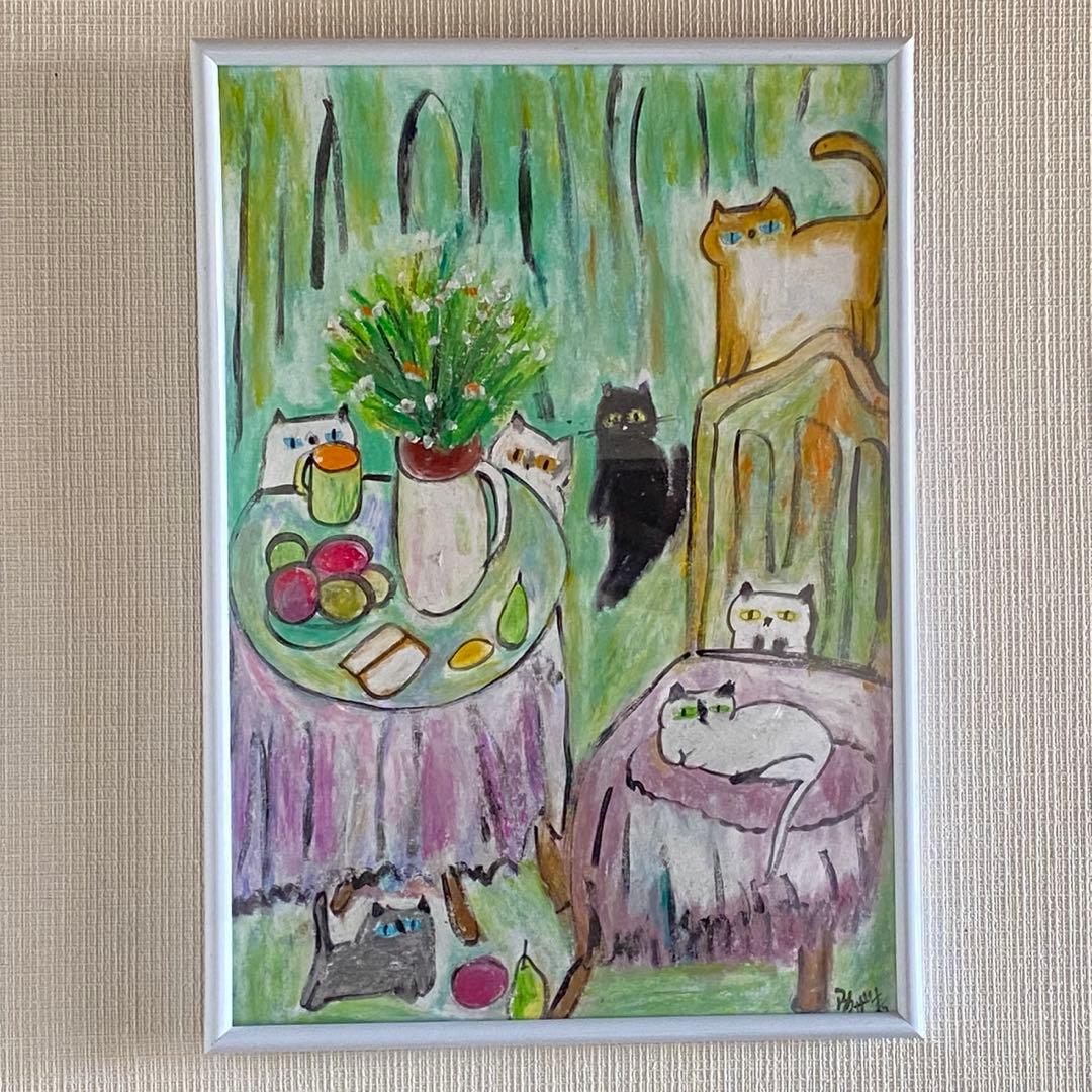 絵画 。手描き【蘭が咲いて、香りがとても魅力的だ】