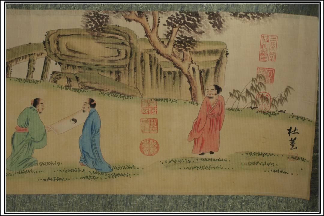 中国明時代の掛軸　激安骨董品　肉筆保証　博物館 古美術 BD459A11-6