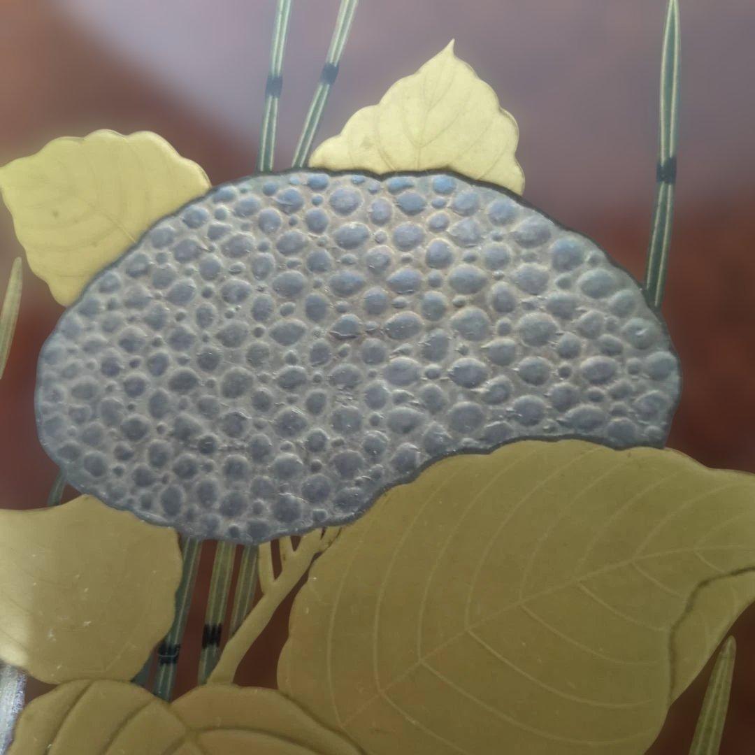 骨董　硯箱　蒔絵　紫陽花　大小　2枚組　木箱　木製　漆器