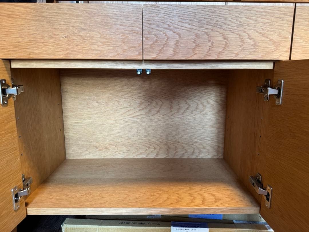 ガラストップリビングボード オーク/ 140ｃｍ / サイドボード