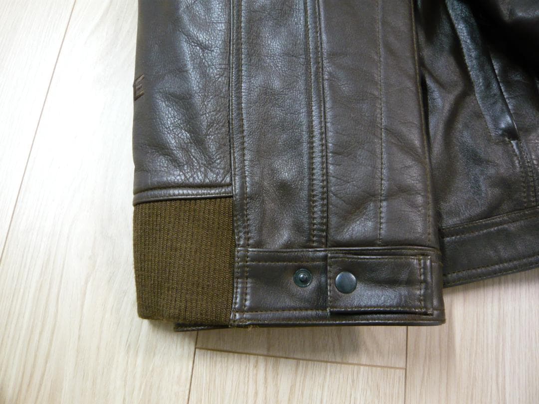 BLACK CAFE LONDON XL 3Lレザー ライダース ジャケット