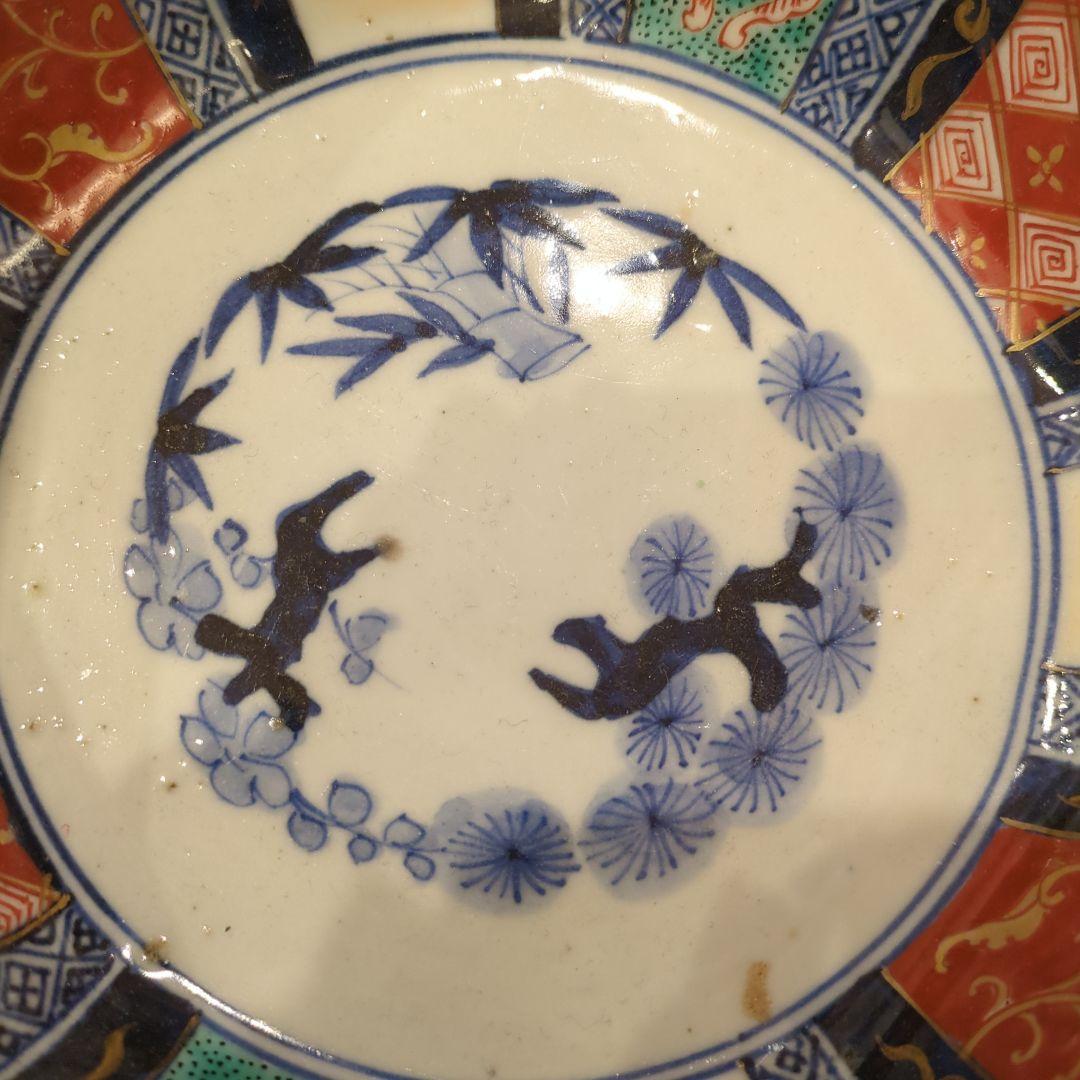 古伊万里焼 色絵 金彩 鉢 盛鉢 十角