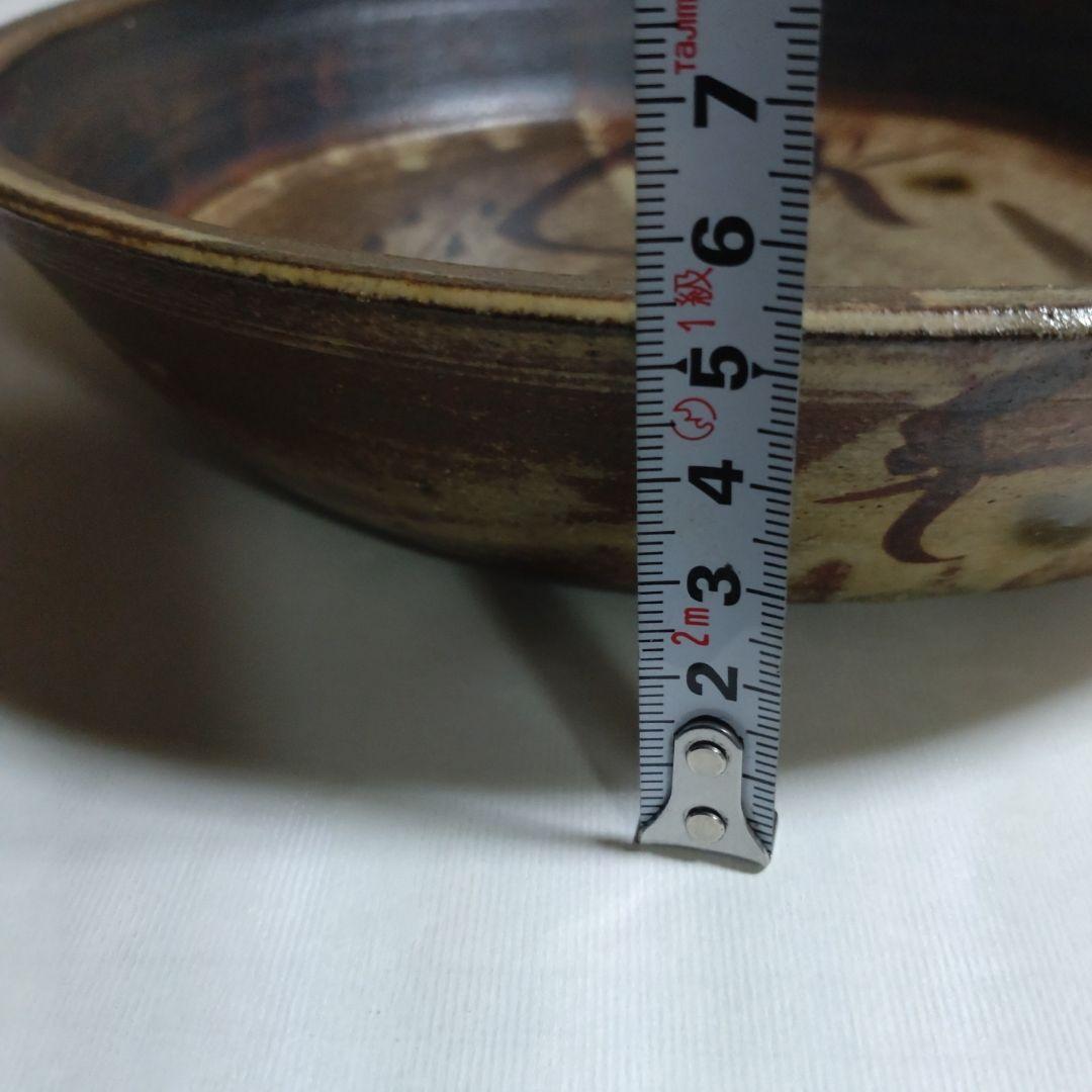 絵唐津　菓子皿　在銘『柳に燕』茶道具