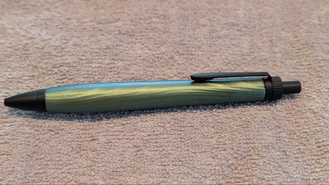 工房 金木犀 【翠煙】春日杉 浮造り国産漆錫 ボールペン 限定品