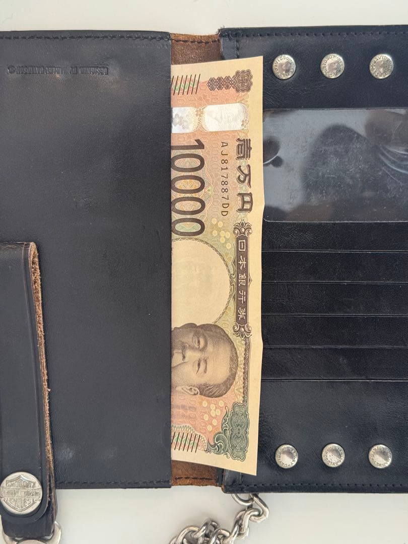 【希少品☆ビンテージ】トラッカーウォレット　ハーレー 革