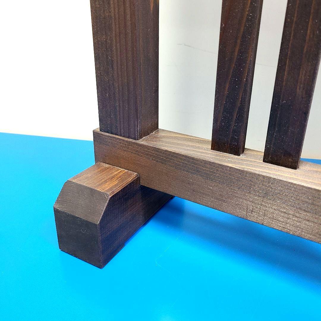 No8118【レトロ調】縦格子 衝立、パーテーション、間仕切り【吹き抜けタイプ】