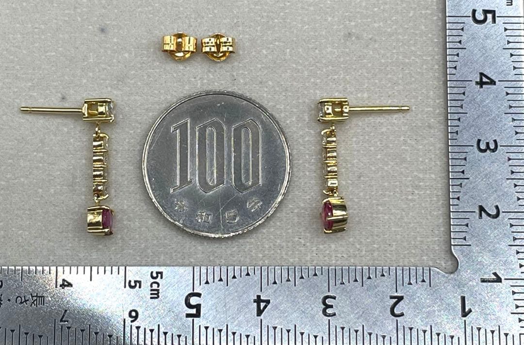 専用JL205★高級 ピンクサファイア0.38ct D K18 ピアス ソ付