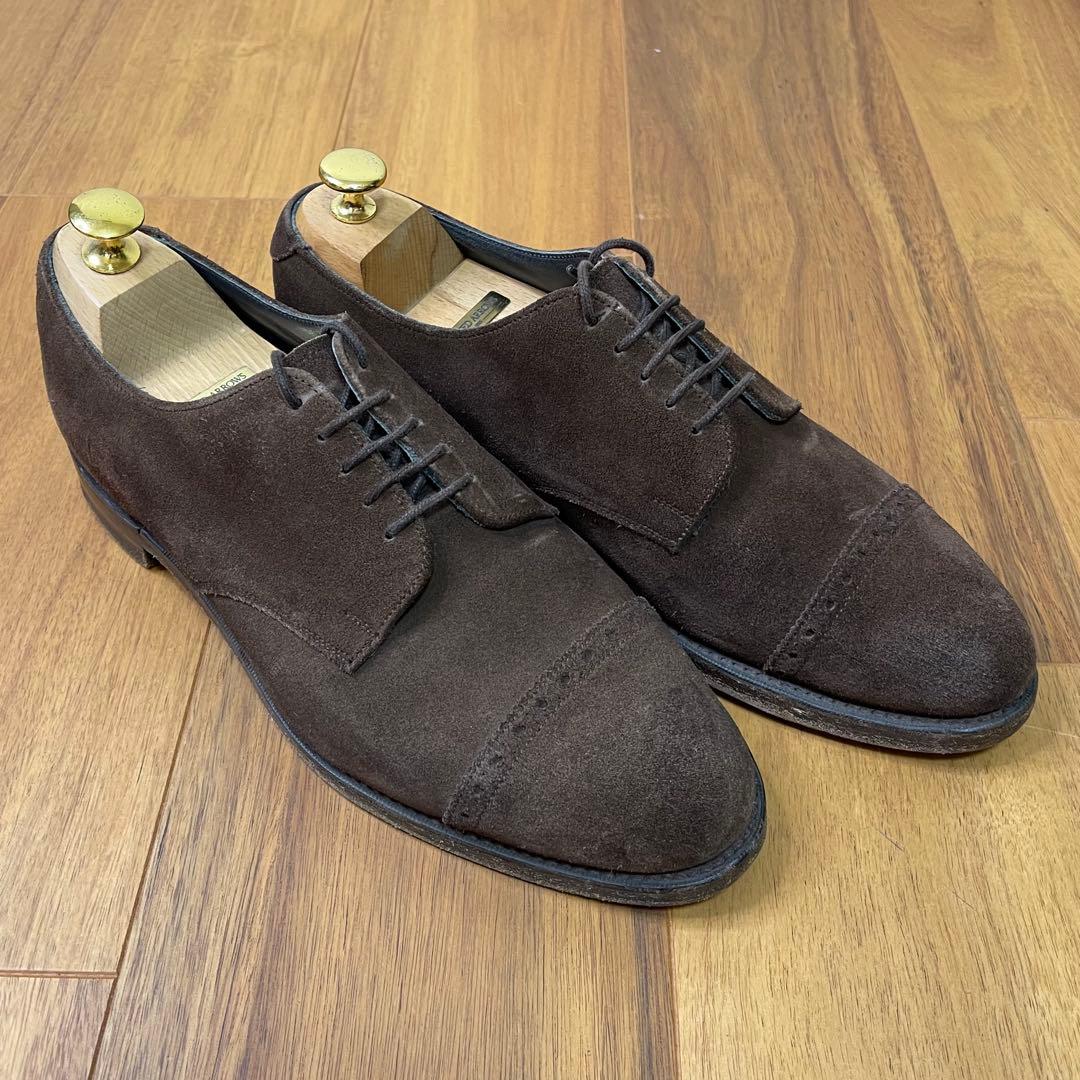 JOSERH CHEANEY ＆SONS ダークブラウン スエード　ブローグ
