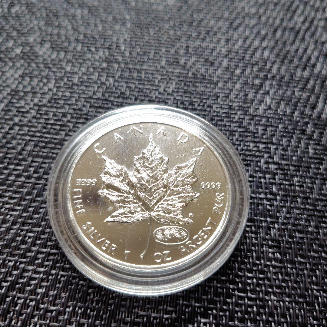 メイプルリーフ 花火 1オンス 銀貨 ミレニアム