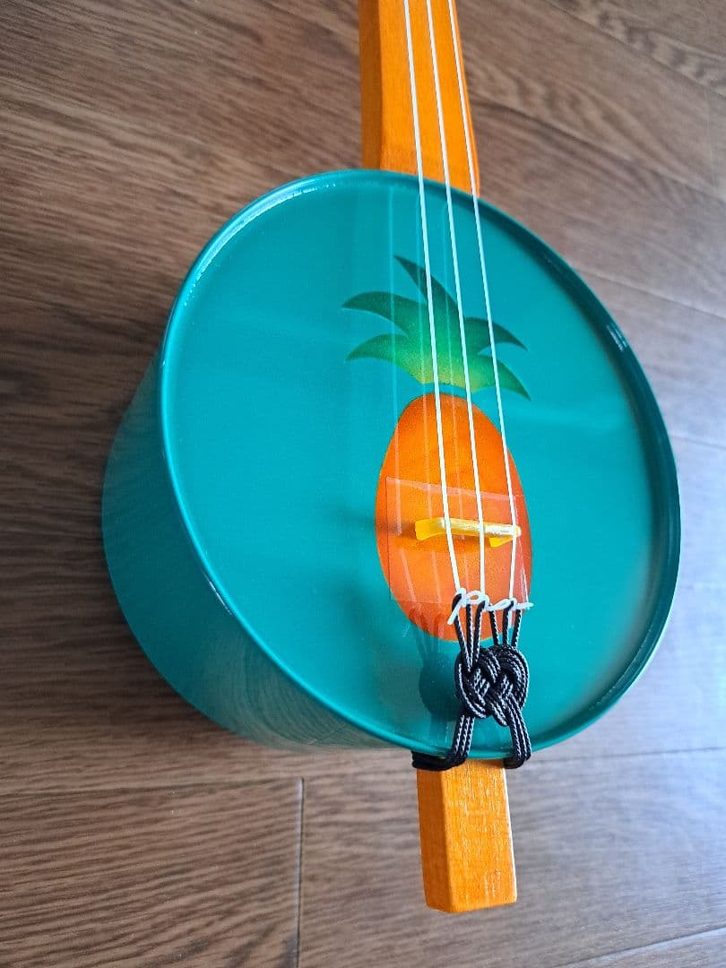 【稀少】カンカラ三線　三線　エアーブラシアート　パイナップル