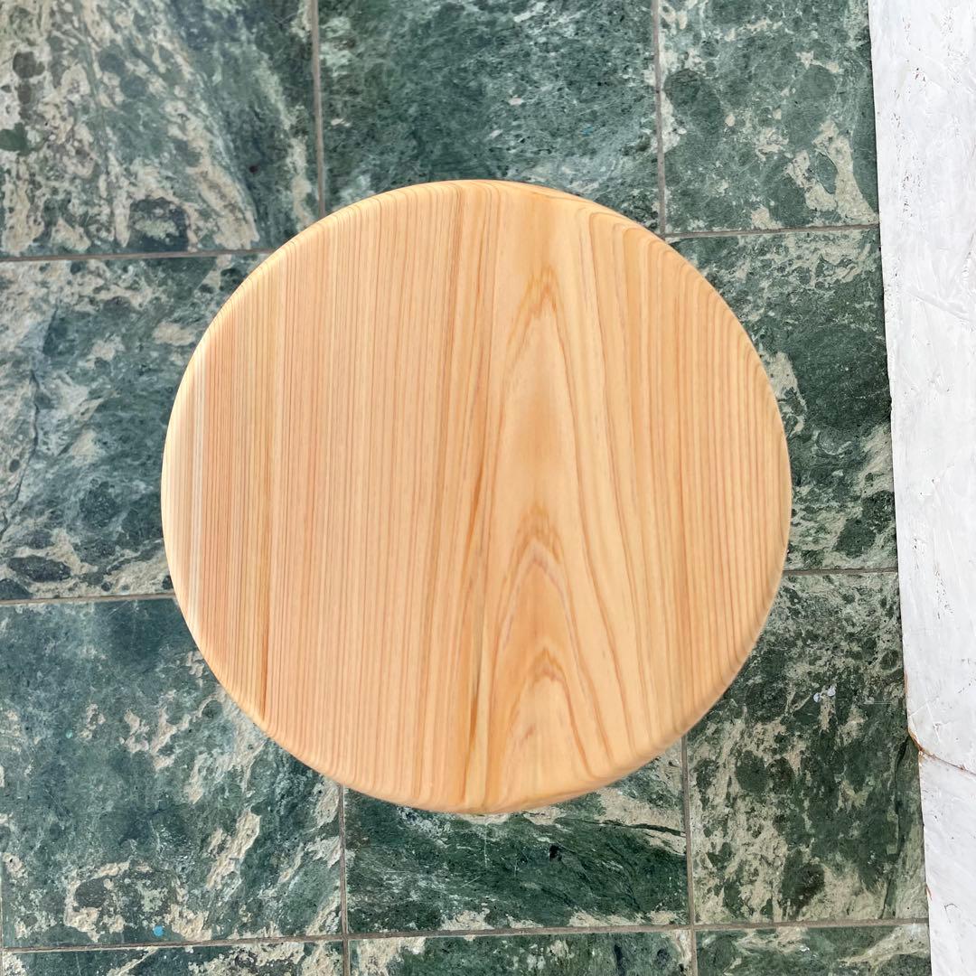 TORA　国産ひのき　丸椅子　木製スツール