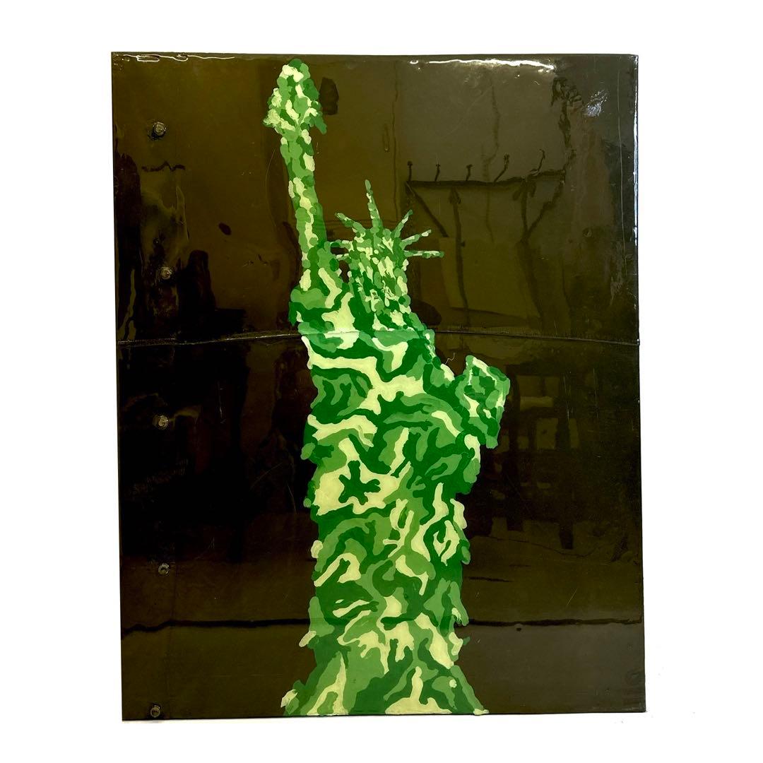 自由の女神 ミリタリー 特大ペンキ アート 絵 一点物 店舗 展示品