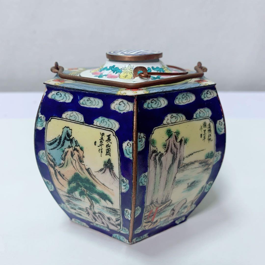 中国 徳利 六角酒器　チロリ　熱燗　大明宣徳　アンティーク　ヴィンテージ