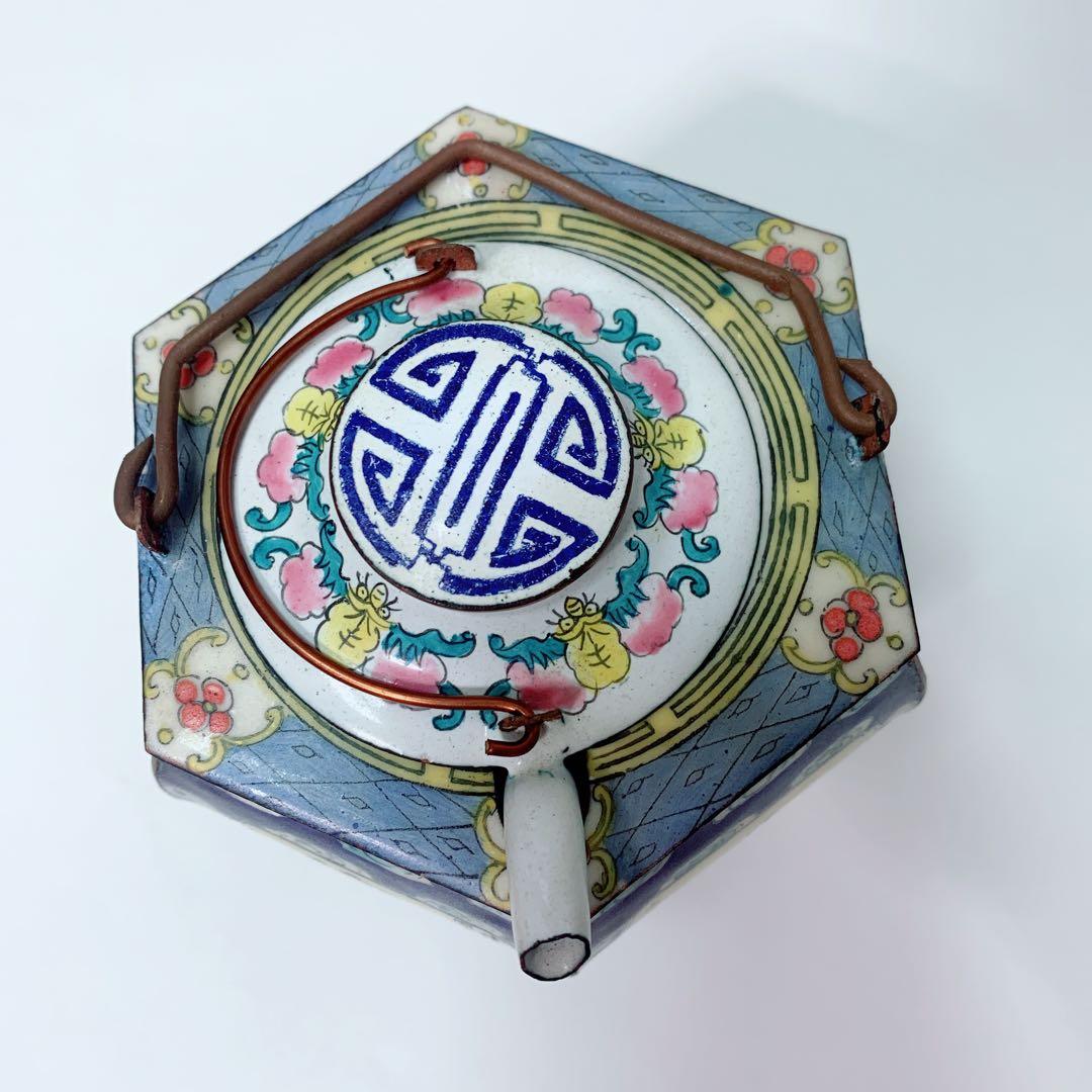 中国 徳利 六角酒器　チロリ　熱燗　大明宣徳　アンティーク　ヴィンテージ