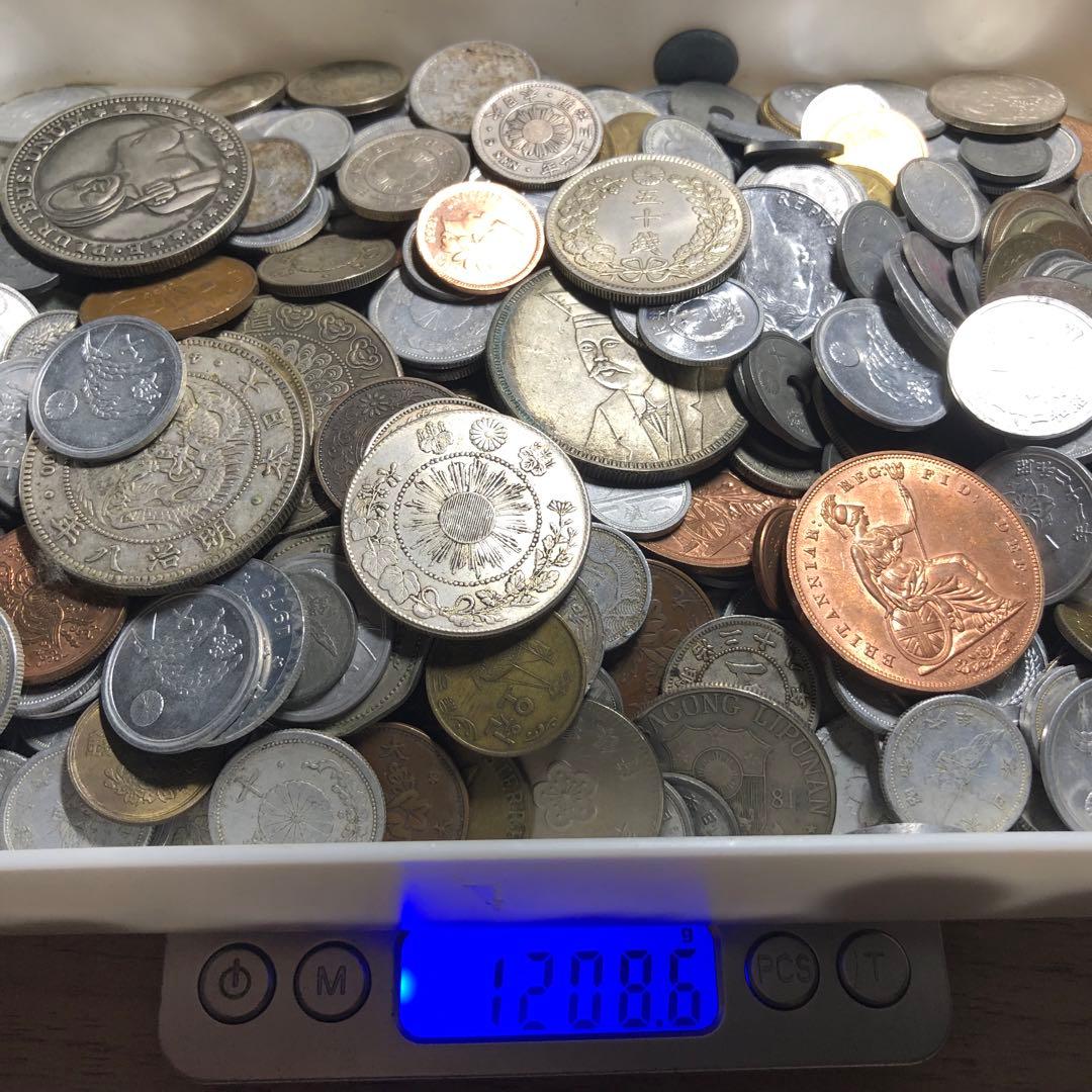 Z古銭まとめて 1.2KG 日本古銭 銅貨 大量 近代 硬貨 貨幣 雑銭中国