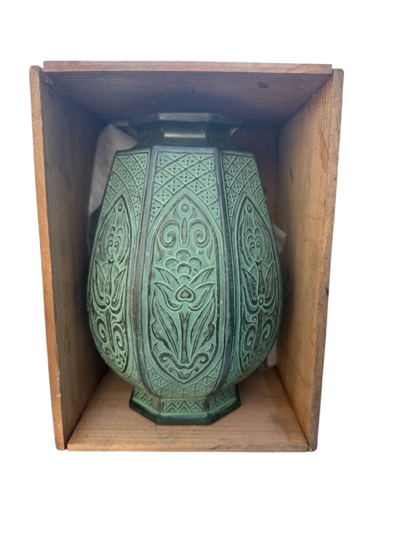 青銅 饕餮紋銅瓶 銅花瓶 銅花入 置物 壺 インテリア