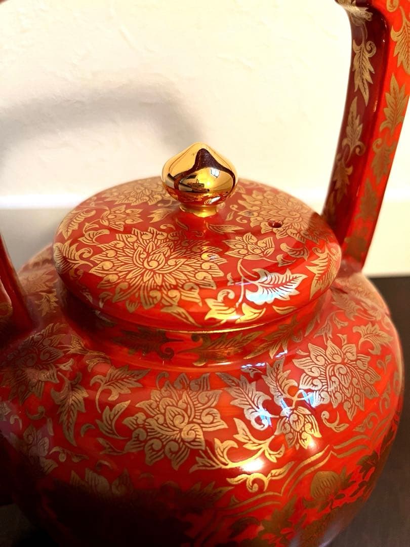 急須　金彩注水器　翠山窯　骨董品