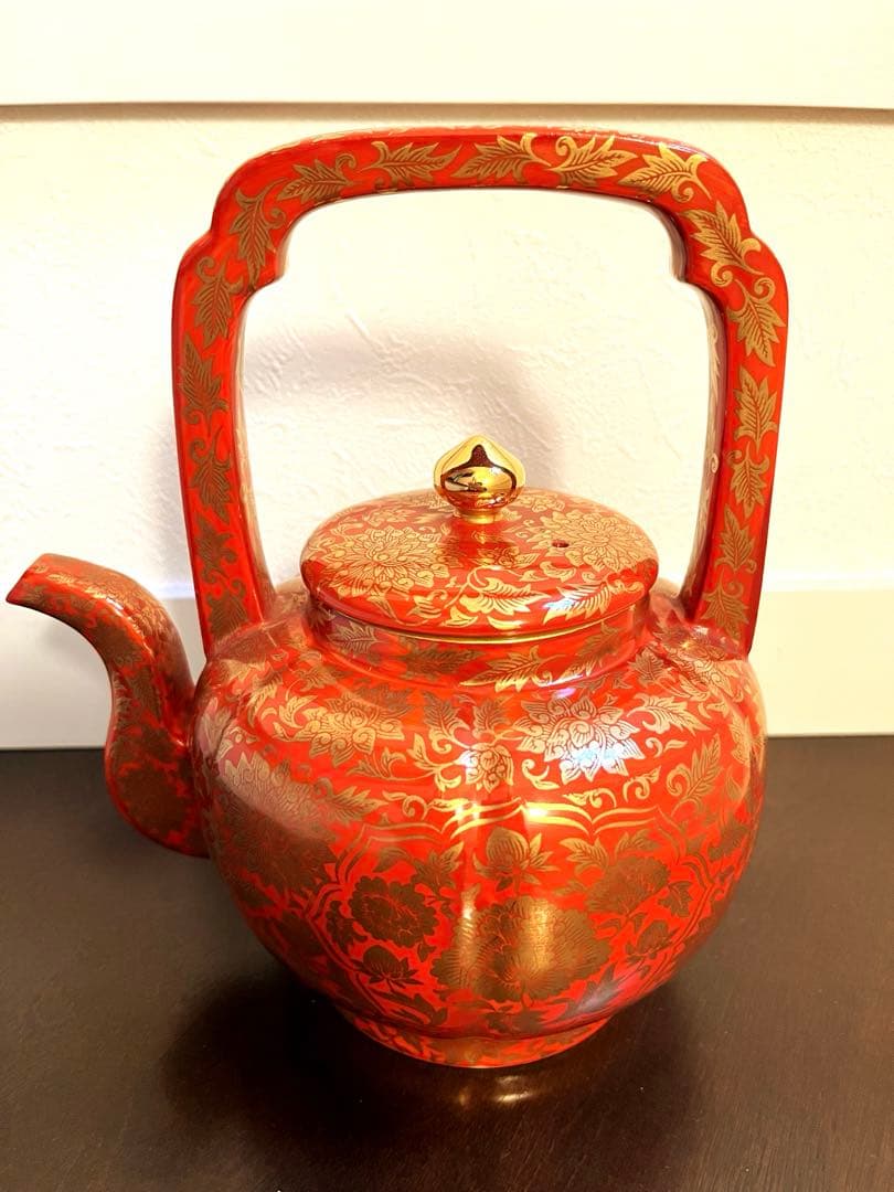 急須　金彩注水器　翠山窯　骨董品