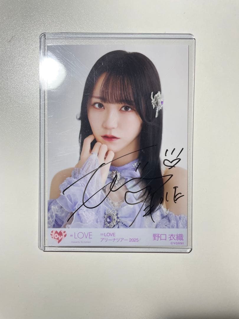 野口衣織 7周年衣装　直筆