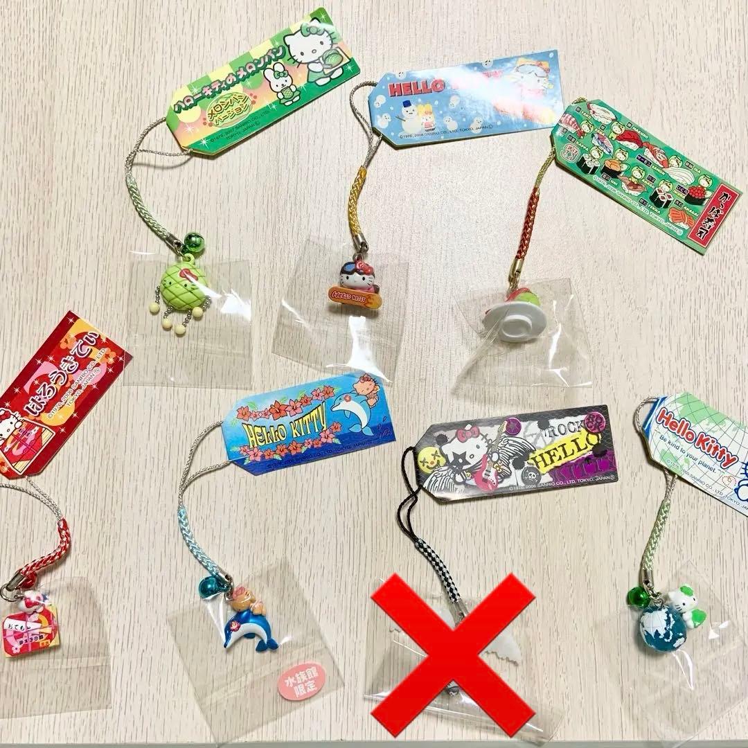 ご当地キティ　激レア　各種限定品　6個セット　根付け　日焼け　メロンパン　スノボ