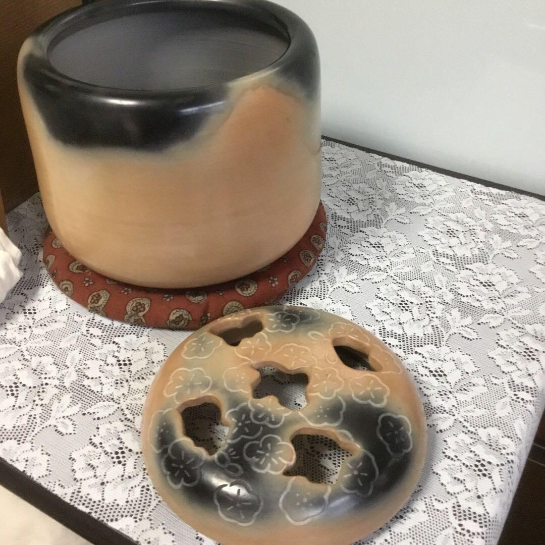 白井 半七　梅の彫　手焙　手橲　待合い　お茶事