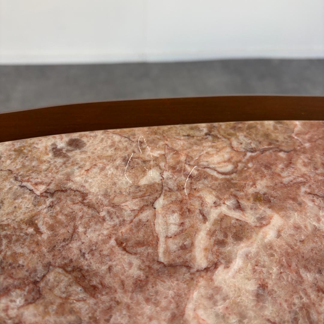 ロココ調 猫脚×大理石風天板 センターテーブル