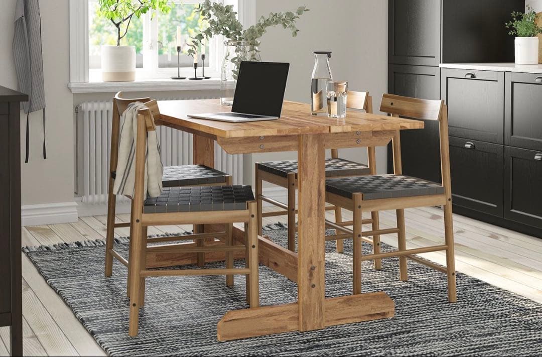 ②【未開封】IKEA イケア ナッカンネース グテーブル アカシア 無垢