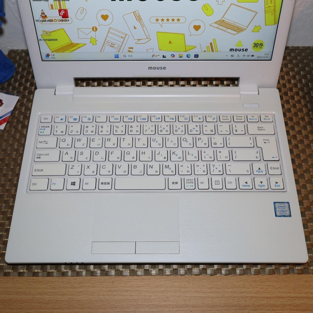 人気の白！Win11公式対応8世代i7/メ16/新品SSD480/無線/カメラ