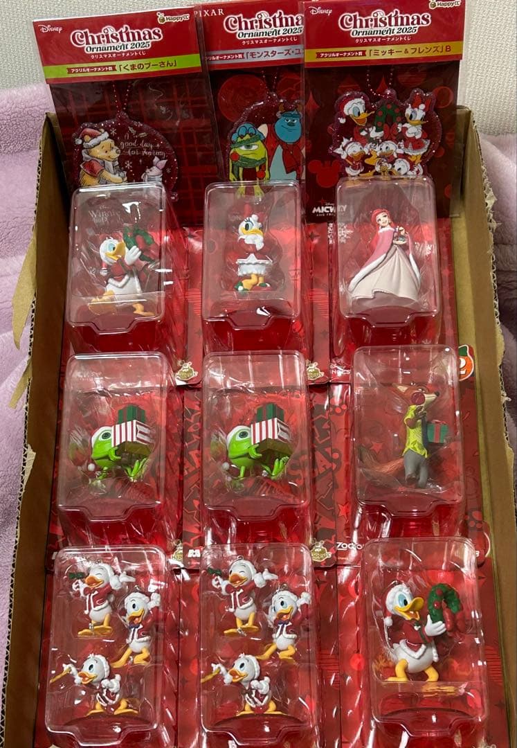 新品未開封2025 ディズニークリスマスオーナメントくじ12個セット まとめ売り