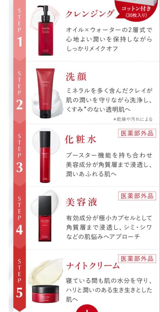 オレリー スペシャルエイジングケア6点セット