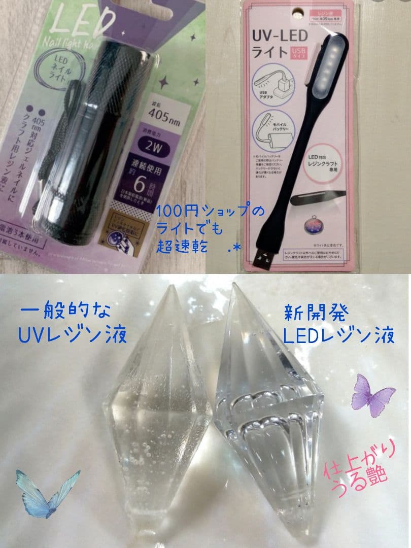 専用レジン液 ユキハナ5本、ツキハナ5本、コーティング剤つき✩.*˚